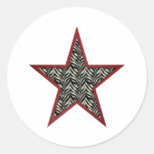 Zebra Star Stickers (Vorderseite)