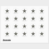 Zebra Star Stickers (Blatt)