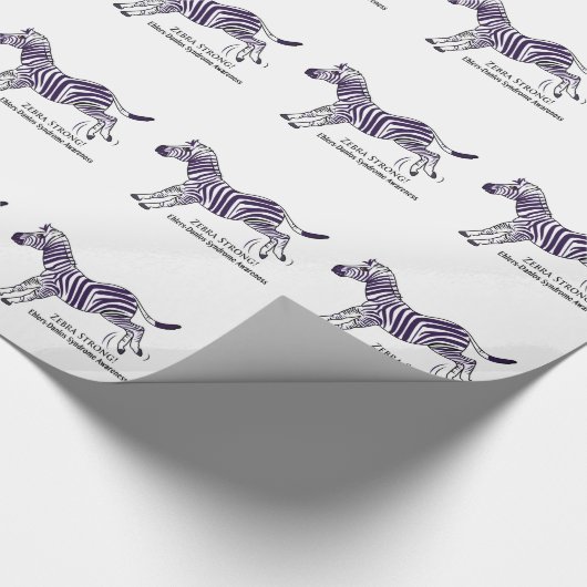 Zebra starkes Ehlers-Danlos Bewusstsein Geschenkpapier (Ecke)