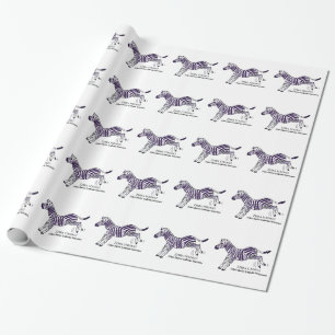 Zebra starkes Ehlers-Danlos Bewusstsein Geschenkpapier