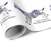 Zebra starkes Ehlers-Danlos Bewusstsein Geschenkpapier (Rolleneckpunkt)