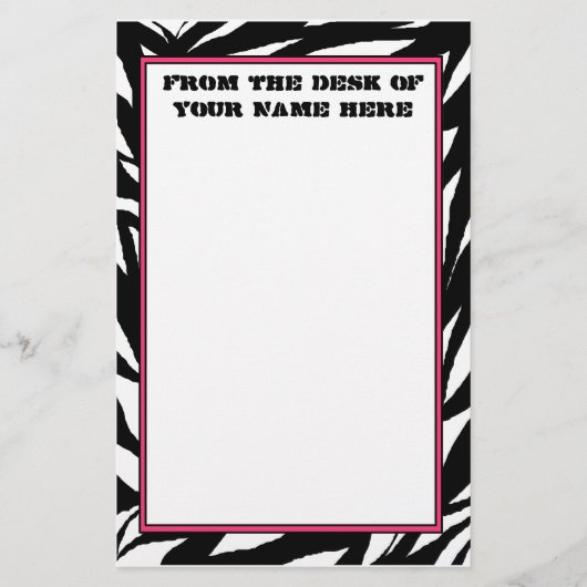 Zebra Stationery Briefpapier (Vorderseite)