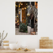 Zebra Statue im Geschäft, Deutschland Poster (Küche)