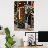 Zebra Statue im Geschäft, Deutschland Poster (Heimbüro)