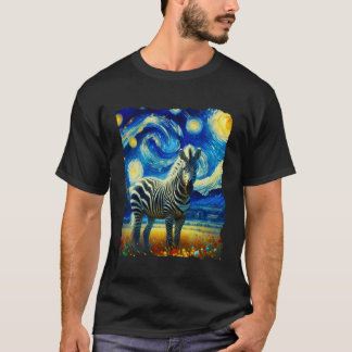 Zebra Sternennacht Zebra T-Shirt