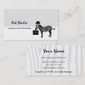 Zebra-stilvolle Visitenkarte (Vorne/Hinten)