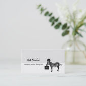 Zebra-stilvolle Visitenkarte (Stehend Vorderseite)