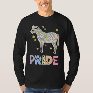 Zebra Stolz Regenbogen Tier LGBTQIA Männer Frauen  T-Shirt