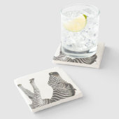 Zebra Stone Untersetzer (Seitenansicht)