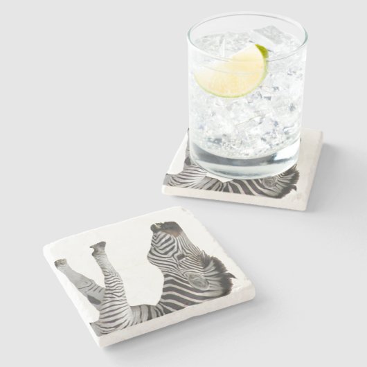 Zebra Stone Untersetzer (Seitenansicht)