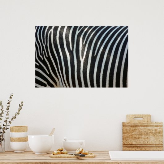 Zebra Streifen 1 Poster (Küche)