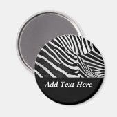 Zebra Streifen#3_ Magnet (Vorderseite/Rückseite)