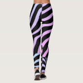 Zebra Streifen - 3D Zebra Leggings - Frauen (Rückseite)