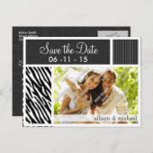 Zebra-Streifen Ankündigungspostkarte (Vorne/Hinten)