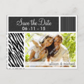 Zebra-Streifen Ankündigungspostkarte (Vorderseite)