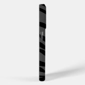 Zebra Streifen auf dunkelgrau Case-Mate iPhone Hülle (Rückseite / Rechts)