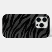 Zebra Streifen auf dunkelgrau Case-Mate iPhone Hülle (Rückseite (Horizontal))