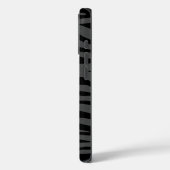 Zebra Streifen auf dunkelgrau Case-Mate iPhone Hülle (Rückseite / Links)