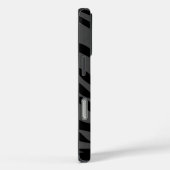 Zebra Streifen auf dunkelgrau Case-Mate iPhone Hülle (Rückseite / Rechts)