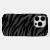 Zebra Streifen auf dunkelgrau Case-Mate iPhone Hülle (Rückseite (Horizontal))