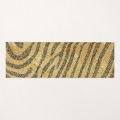 Zebra Streifen auf goldene Marmortextur Yogamatte (Vorderseite (Horizontal))