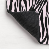 Zebra-Streifen auf Pastellrosa Mousepad (Ecke)