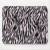 Zebra-Streifen auf Pastellrosa Mousepad (Vorne)