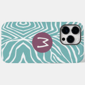 Zebra Streifen beliebige Farbe Monogramm iPhone 4 Case-Mate iPhone Hülle (Rückseite (Horizontal))