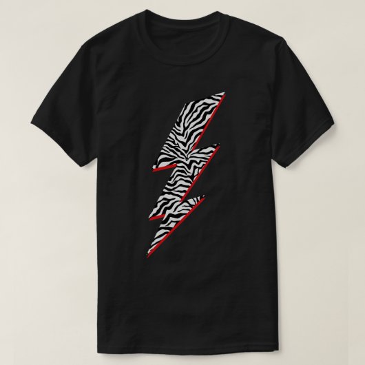 Zebra Streifen Blitzdrucke T-Shirt (Design vorne)
