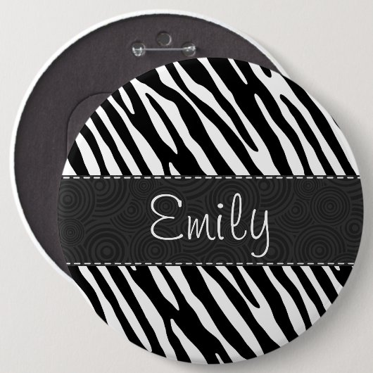 Zebra-Streifen Button (Vorne & Hinten)