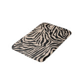 Zebra Streifen Creme Beige Schwarz Wild Animal Pri Badematte (Schrägansicht)