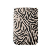 Zebra Streifen Creme Beige Schwarz Wild Animal Pri Badematte (Vorderseite Vertikal)