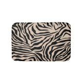 Zebra Streifen Creme Beige Schwarz Wild Animal Pri Badematte (Vorderseite)