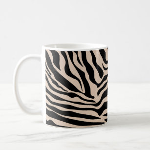 Zebra Streifen Creme Beige Schwarz Wild Animal Pri Kaffeetasse