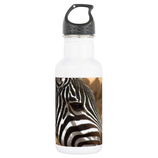 Zebra-Streifen Edelstahlflasche (Vorderseite)