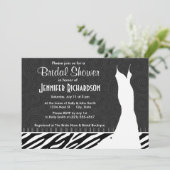 Zebra-Streifen Einladung (Stehend Vorderseite)