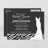 Zebra-Streifen Einladungspostkarte (Vorne/Hinten)