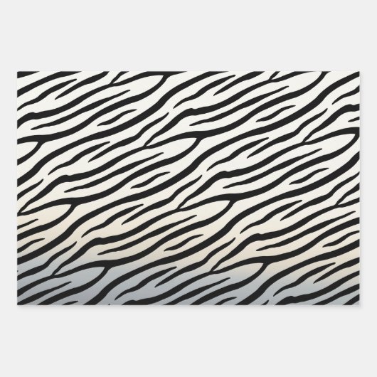 Zebra Streifen Exotic Animal Print Geschenkpapier Set (Vorderseite 2)