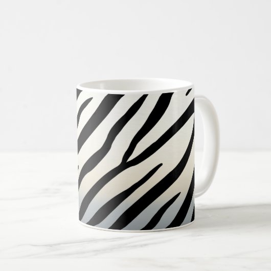 Zebra Streifen Exotic Animal Print Kaffeetasse (VorderseiteRechts)