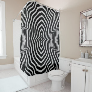 Zebra Streifen - Geometrisches Muster Abstrakt Art Duschvorhang