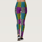 Zebra Streifen - Geometrisches Muster Abstrakt Art Leggings (Rückseite)