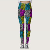 Zebra Streifen - Geometrisches Muster Abstrakt Art Leggings (Vorderseite)