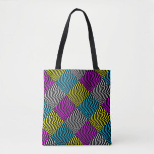 Zebra Streifen - Geometrisches Muster Abstrakt Art Tasche