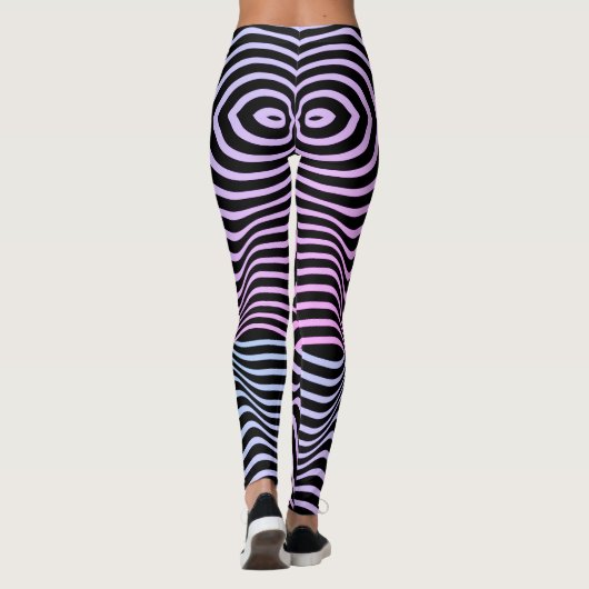 Zebra Streifen - Geometrisches Muster - Leggings (Rückseite)