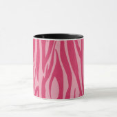 Zebra-Streifen in heißen rosa Tasse (Zentrum)