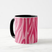 Zebra-Streifen in heißen rosa Tasse (Vorderseite Links)