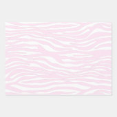 Zebra Streifen in Rosa, Schwarz und Blau Geschenkpapier Set (Vorderseite 2)