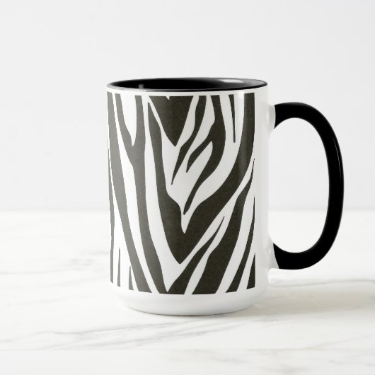 Zebra-Streifen in Schwarz/Weiß Tasse (Rechts)