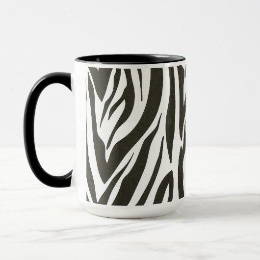 Zebra-Streifen in Schwarz/Weiß Tasse (Links)