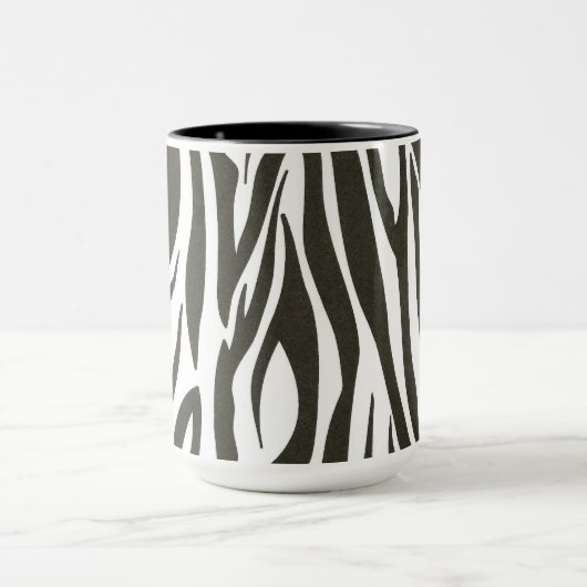 Zebra-Streifen in Schwarz/Weiß Tasse (Zentrum)